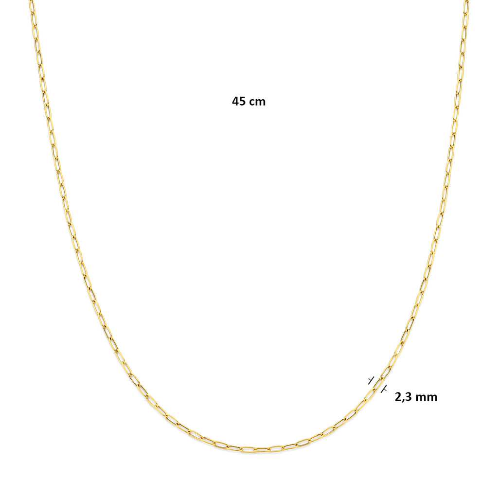 collier 2,3 mm 45cm 14K geelgoud