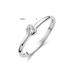 ring zirkonia 14K witgoud