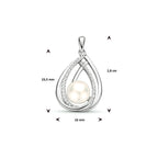 hanger parel zirkonia zilver gerhodineerd