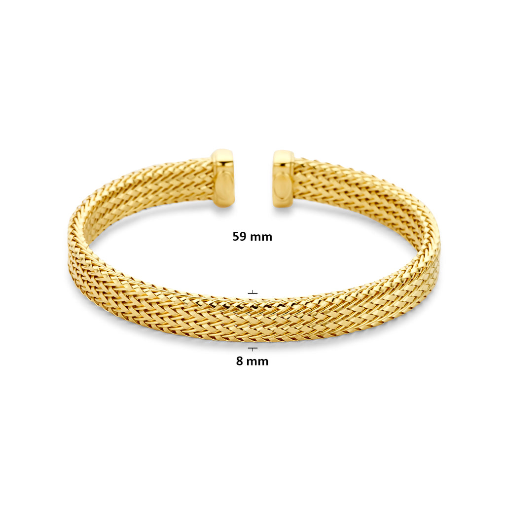 klemband 8 mm 3 micron zilver verguld (geel)