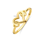 Ring Herzen 14K Gelbgold