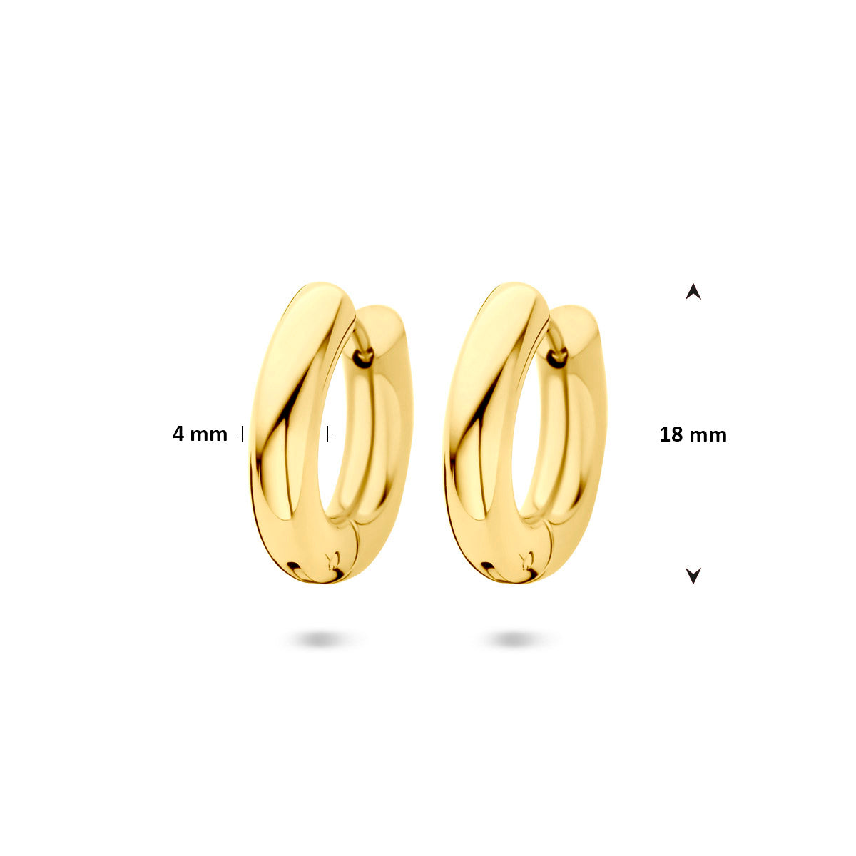 klapoorringen ion plating 18 mm edelstaal