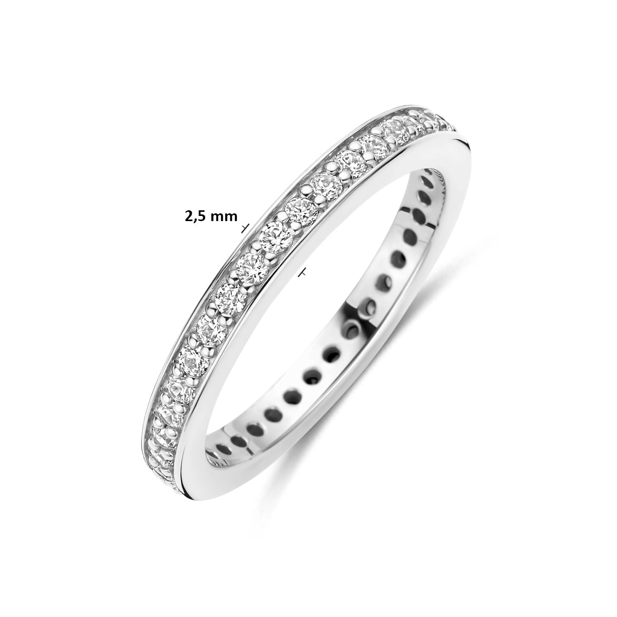 Ring Zirkonia Silber rhodiniert