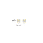 Ohrstecker Blume Zirkonia 3,5 mm 14K Gelbgold