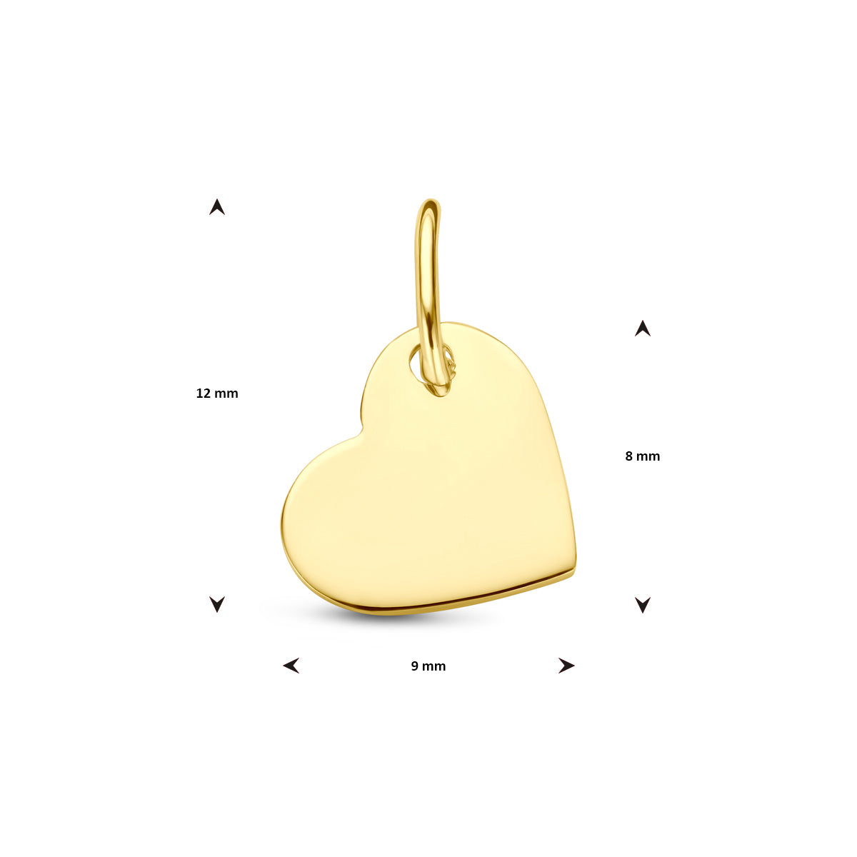 Gravuranhänger Herz 14K Gelbgold