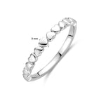 Ring Herzen Silber rhodiniert