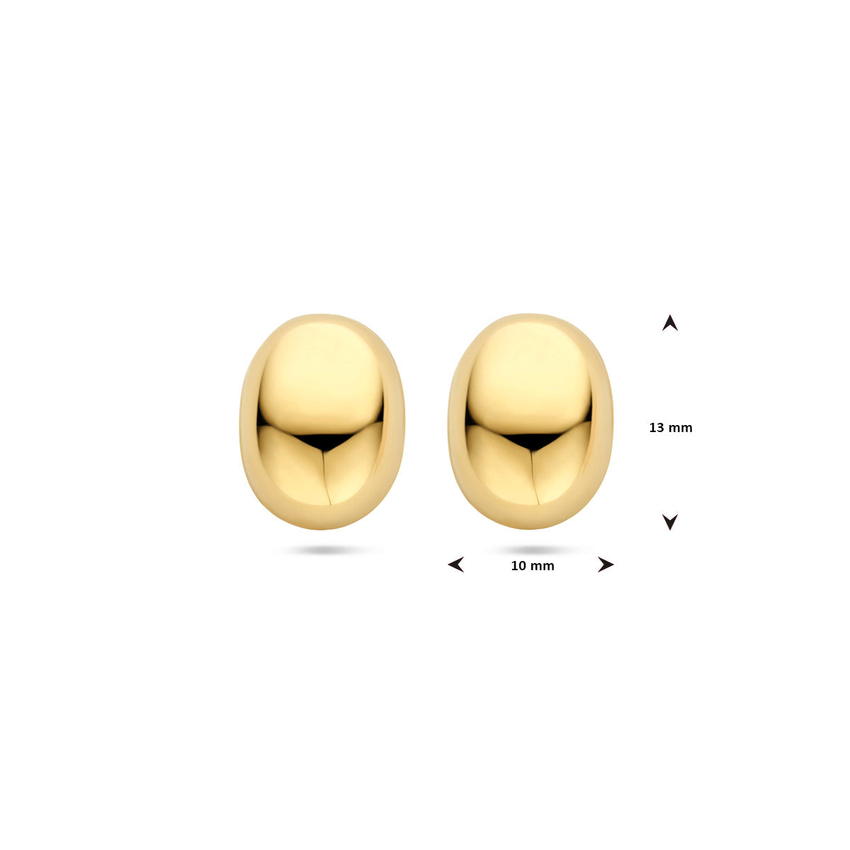 Ohrstecker 13 mm 14K Gelbgold