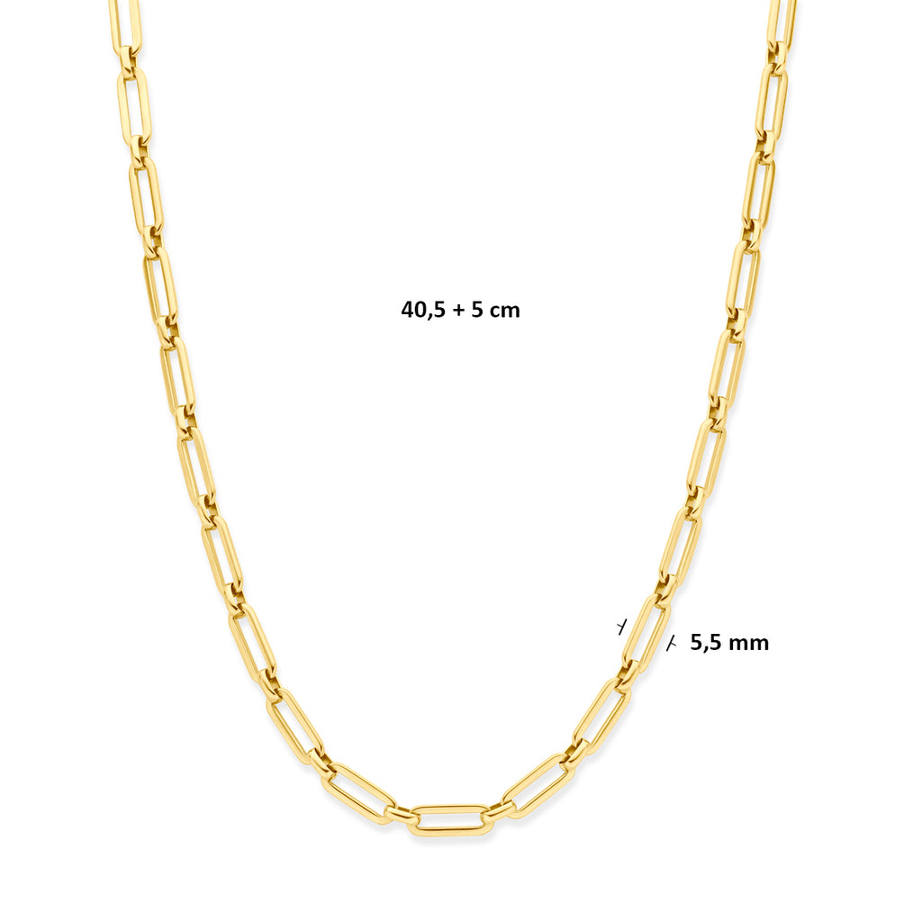 collier ion plating 5,5 mm 40 + 5 cm edelstaal