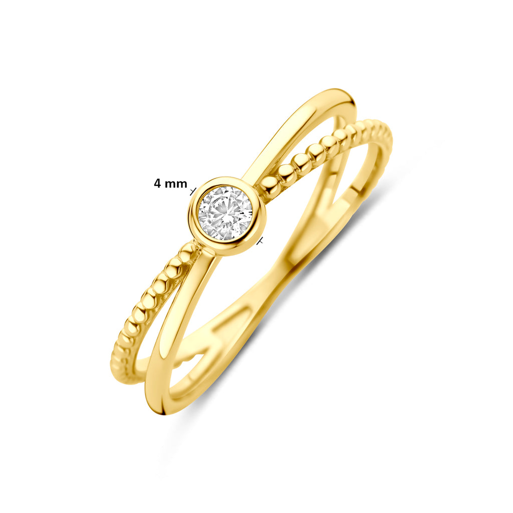 9k ring zirkonia 9K geel