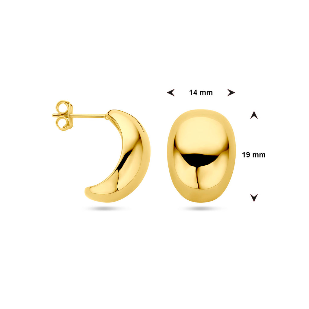 oorknoppen 1 micron zilver verguld (geel)