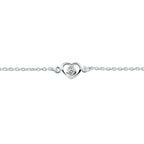 Armband Herz Zirkonia 13 - 15 cm silber weiß