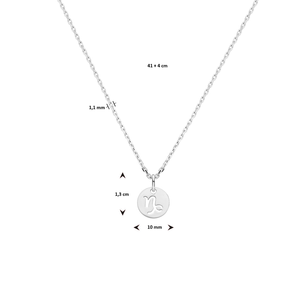 Halskette Sternzeichen 41 + 4 cm Silber rhodiniert