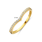 ring lab grown diamant 0.17ct g vs 14K geelgoud