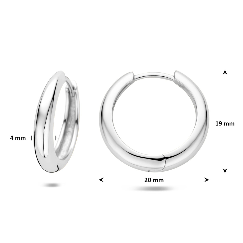 klapoorringen buis 4 mm zilver gerhodineerd