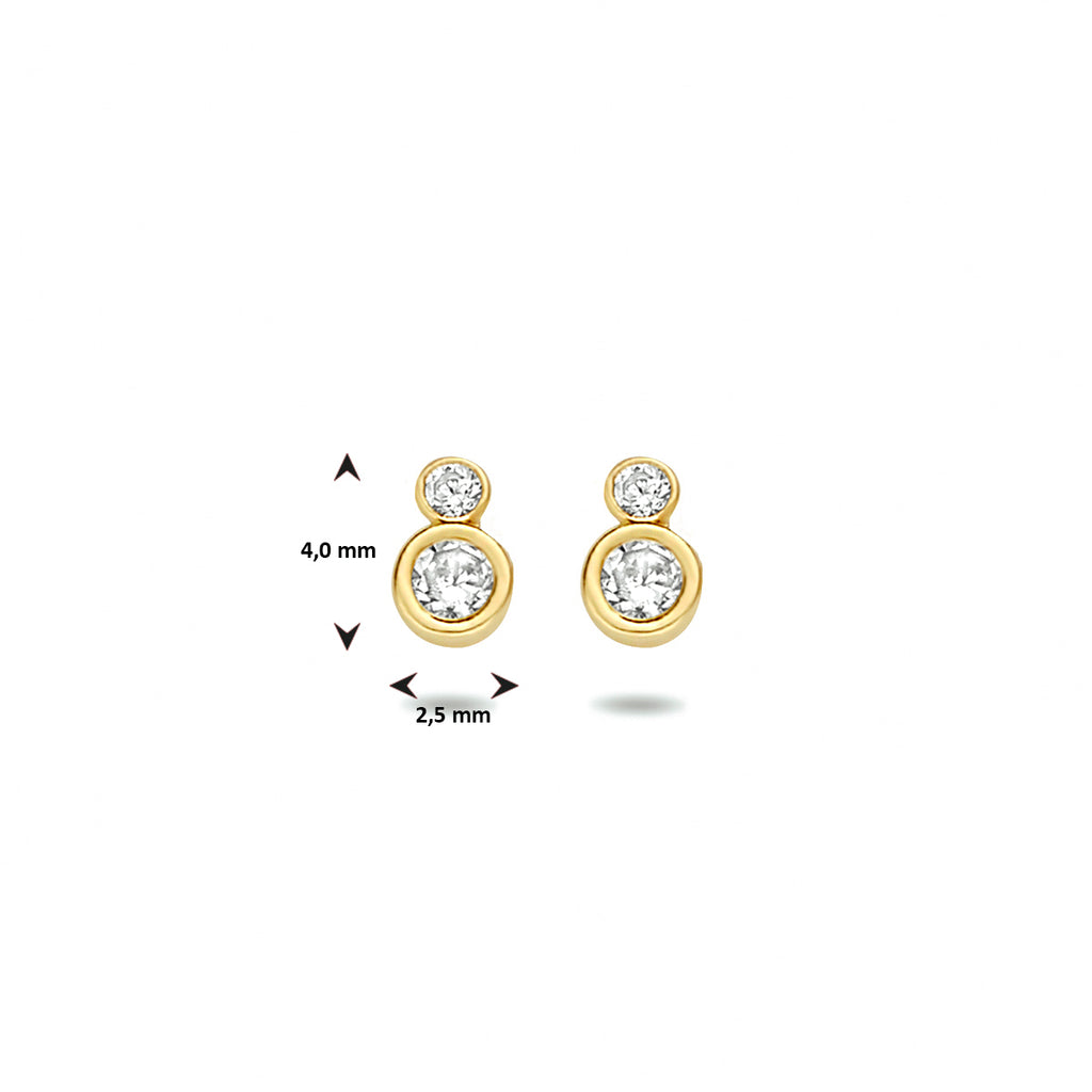 Ohrstecker Zirkonia 14K Gelbgold