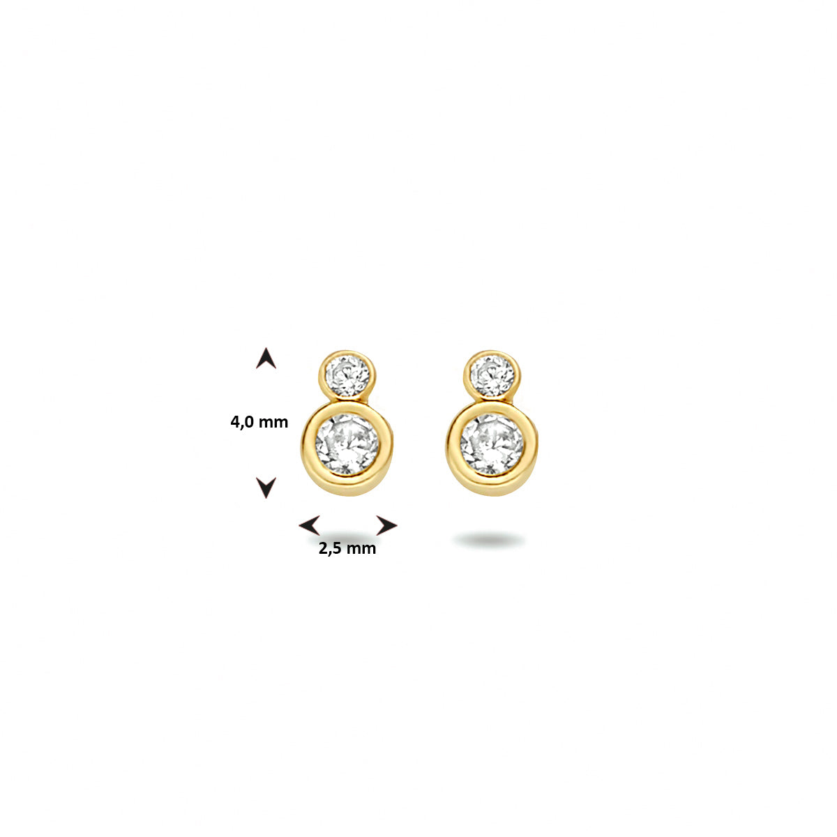 Ohrstecker Zirkonia 14K Gelbgold