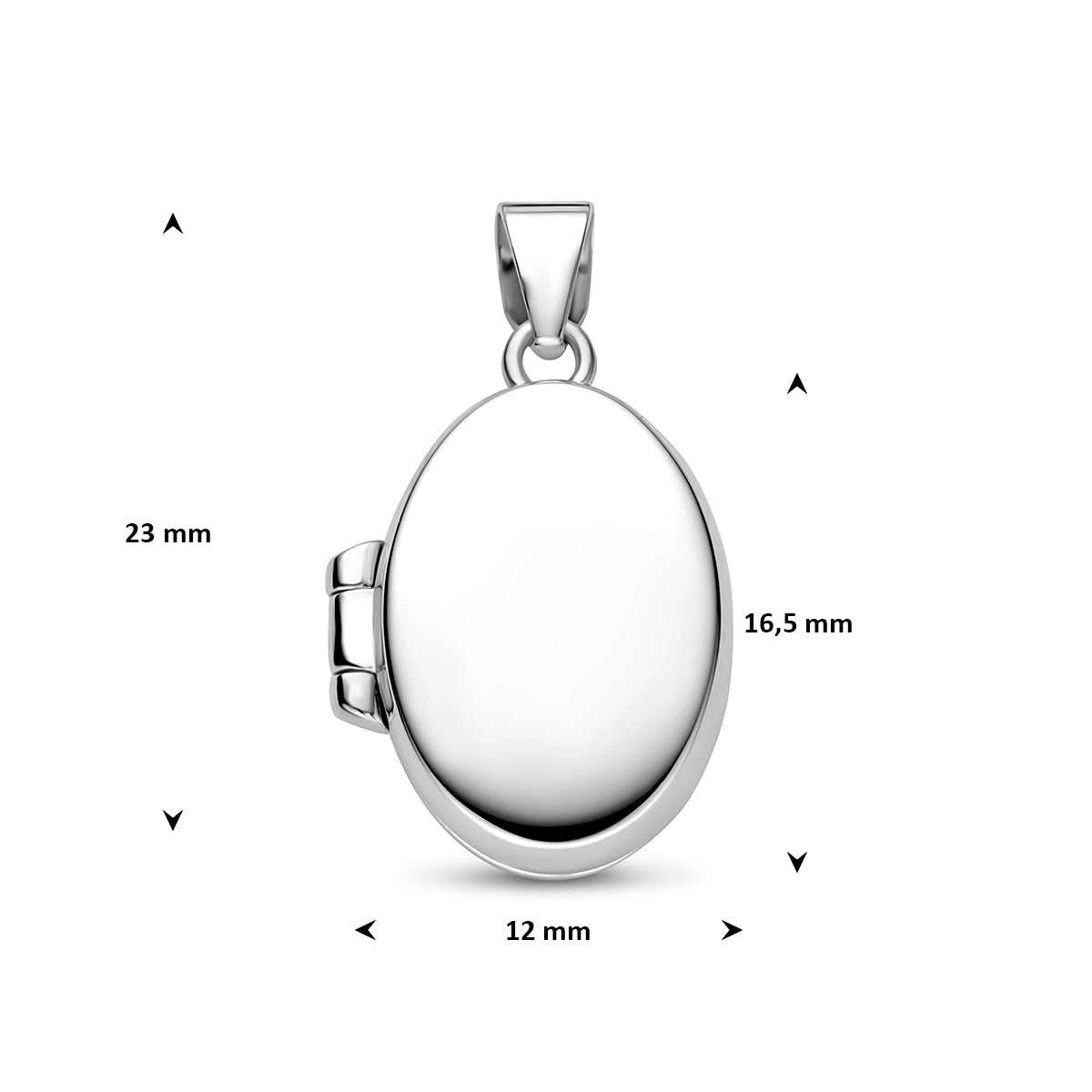Medaillon 16,5 mm Silber rhodiniert