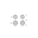 Ohrhänger Zirkonia 20 mm Silber rhodiniert