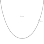 Bismarckkette 2,4 mm 37 + 5 cm Silber rhodiniert