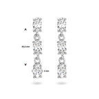 Ohrhänger Zirkonia 20,5 mm Silber rhodiniert