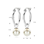 oorringen synth. parel 27 mm zilver gerhodineerd