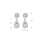 oorhangers zirkonia zilver gerhodineerd