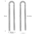 oorhangers 91 mm zilver gerhodineerd