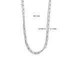 Mehrhalskette Anker und Büroklammer Rundrohr 4,0 mm 43 + 3 cm Edelstahl