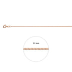Gourmetkette 1,1 mm 14K Roségold