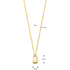 Halskettenverschluss 1,5 mm 46 cm 3 Mikron Silber vergoldet (gelb)