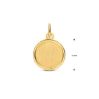 Gravuranhänger poliert/matt 18 mm 14K Gelbgold