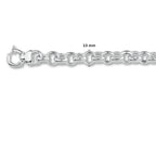 jasseron 13,0 mm met groot veerslot zilver wit