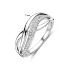 Ring Zirkonia Silber rhodiniert