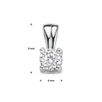 hanger zirkonia 9 mm zilver gerhodineerd