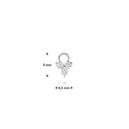 oorringhanger zirkonia per stuk 9 mm zilver gerhodineerd