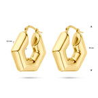 oorringen 30 mm 1 micron zilver verguld (geel)