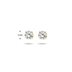 9k oorknoppen zirkonia 9K geel