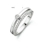 Ring Zirkonia Silber rhodiniert
