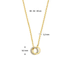 collier zirkonia 40 - 42 - 44 cm 14K geelgoud