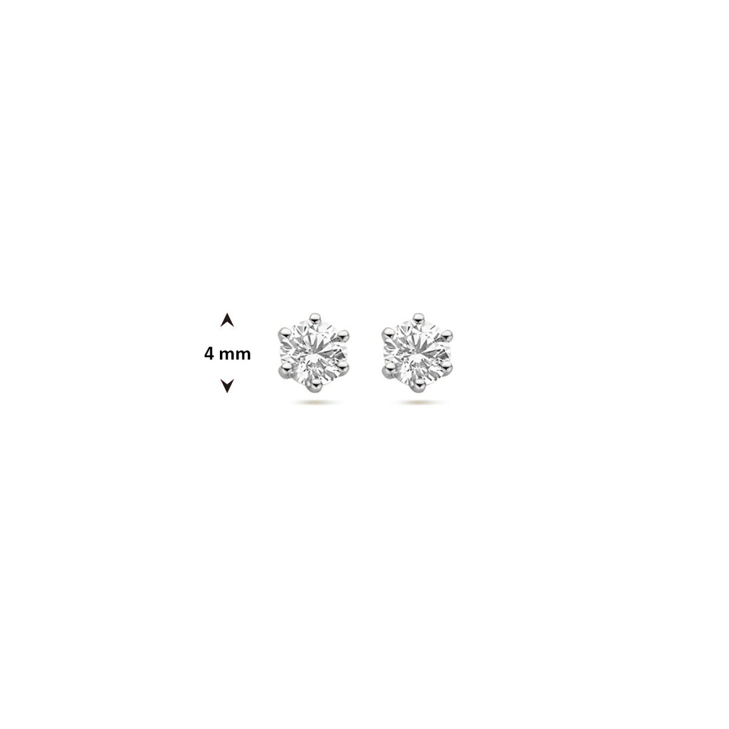 Ohrstecker Zirkonia 14K Weißgold