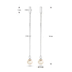 oorhangers parel zilver gerhodineerd