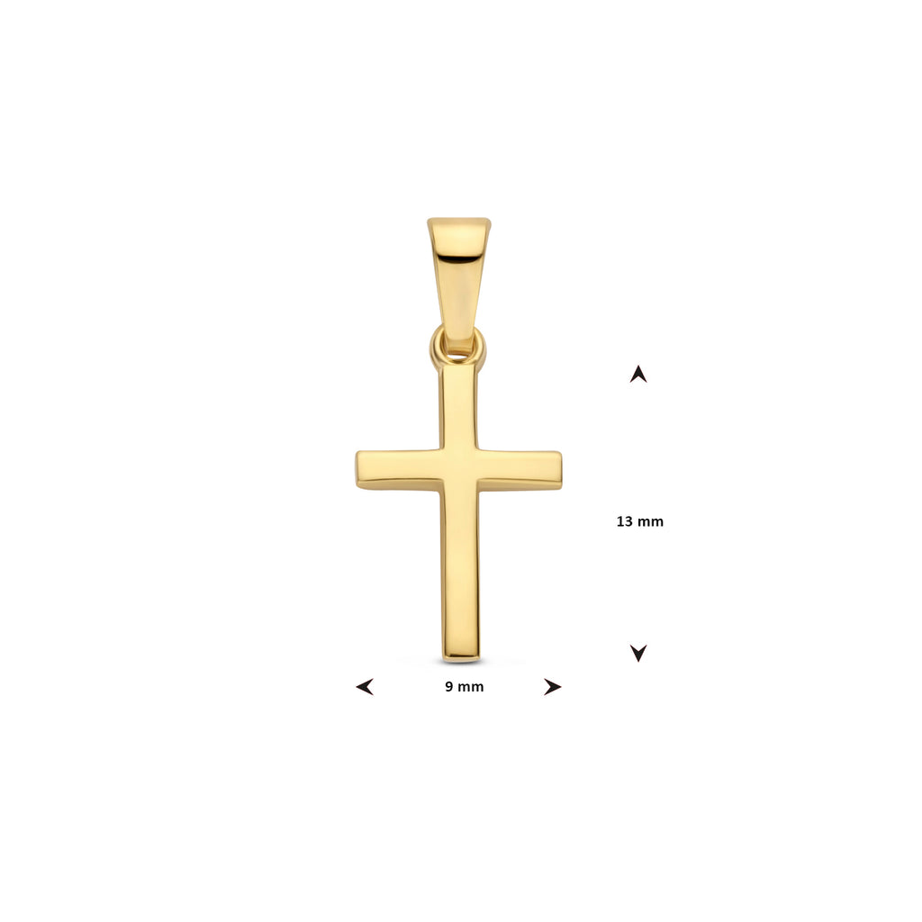 Anhänger Kreuz 20 mm 14K Gelbgold