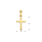 Anhänger Kreuz 20 mm 14K Gelbgold