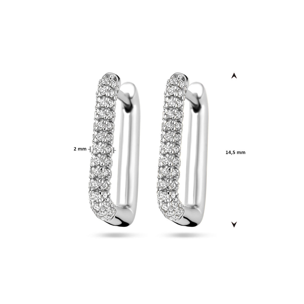 klapoorringen zirkonia zilver gerhodineerd