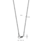 Kettenverschluss 3,0 mm 45 cm Silber rhodiniert