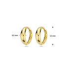 klapoorringen 12 mm 14K geelgoud