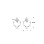 Ohrstecker Zirkonia 10,5 mm Silber rhodiniert