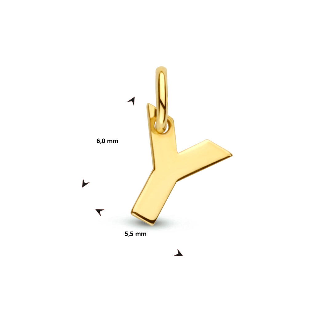 hanger letter 14K geelgoud
