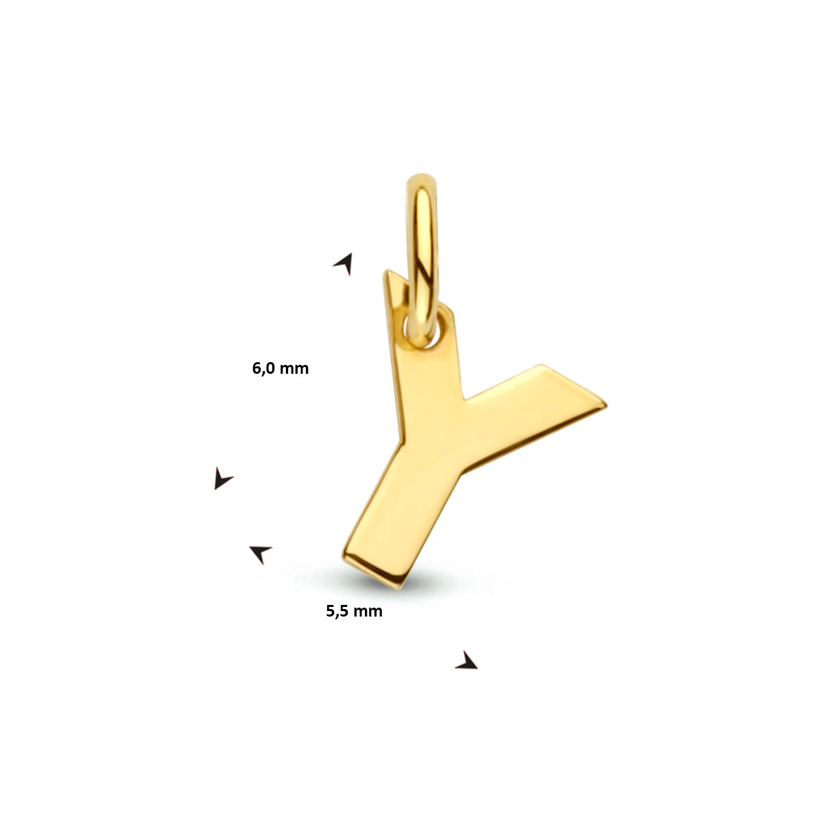 hanger letter 14K geelgoud