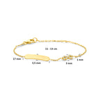 Gravurarmband Infinity Zirkonia 11 - 13 cm 14K Gelbgold